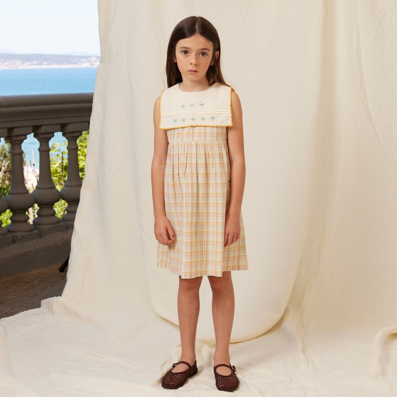 ＜BEBE ORGANIC＞Kids チェック ハンドステッチ ワンピース Giulia dress - 3