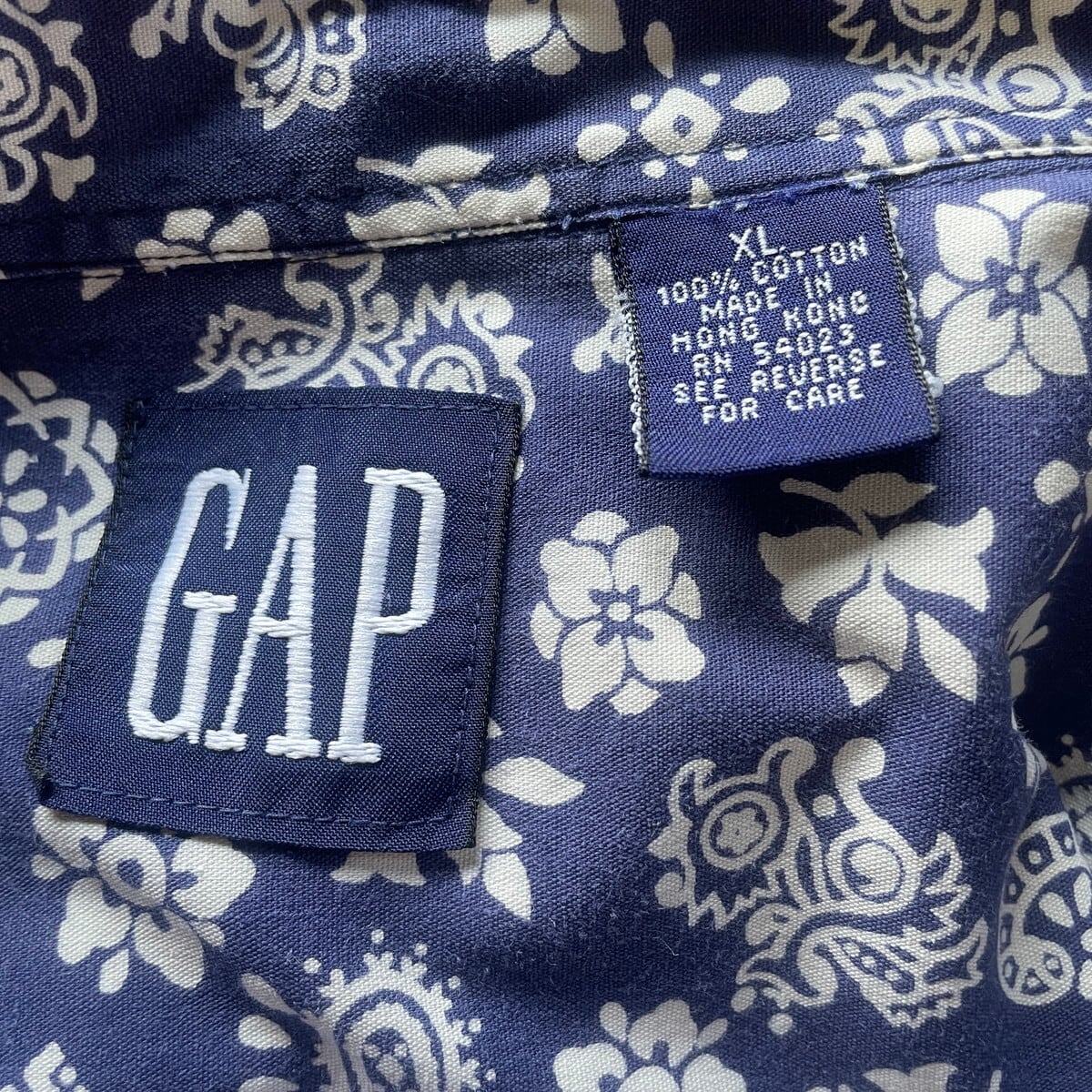90年代 OLD GAP オールドギャップ ペイズリー柄 花柄 コットンシャツ