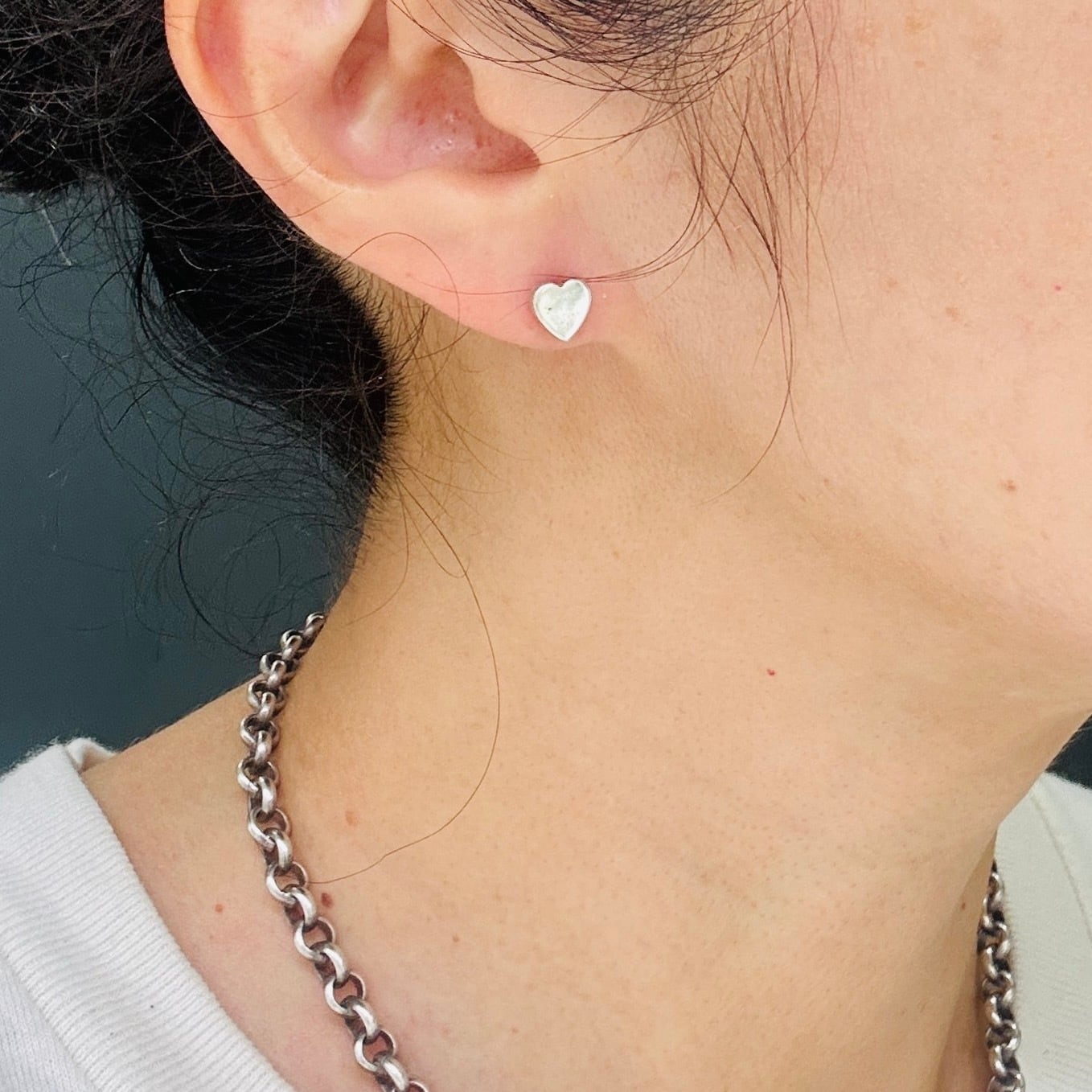 シルバー925 ミニハートピアス | Milo Antiques & Vintage