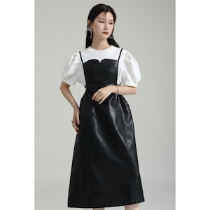 PU Leather Camisole Onepiece