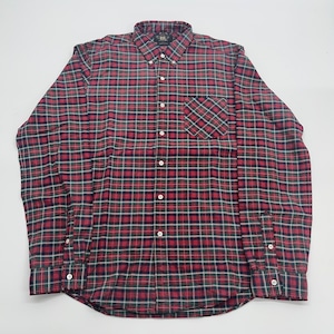 RRL B.D CHECK SHIRT RED