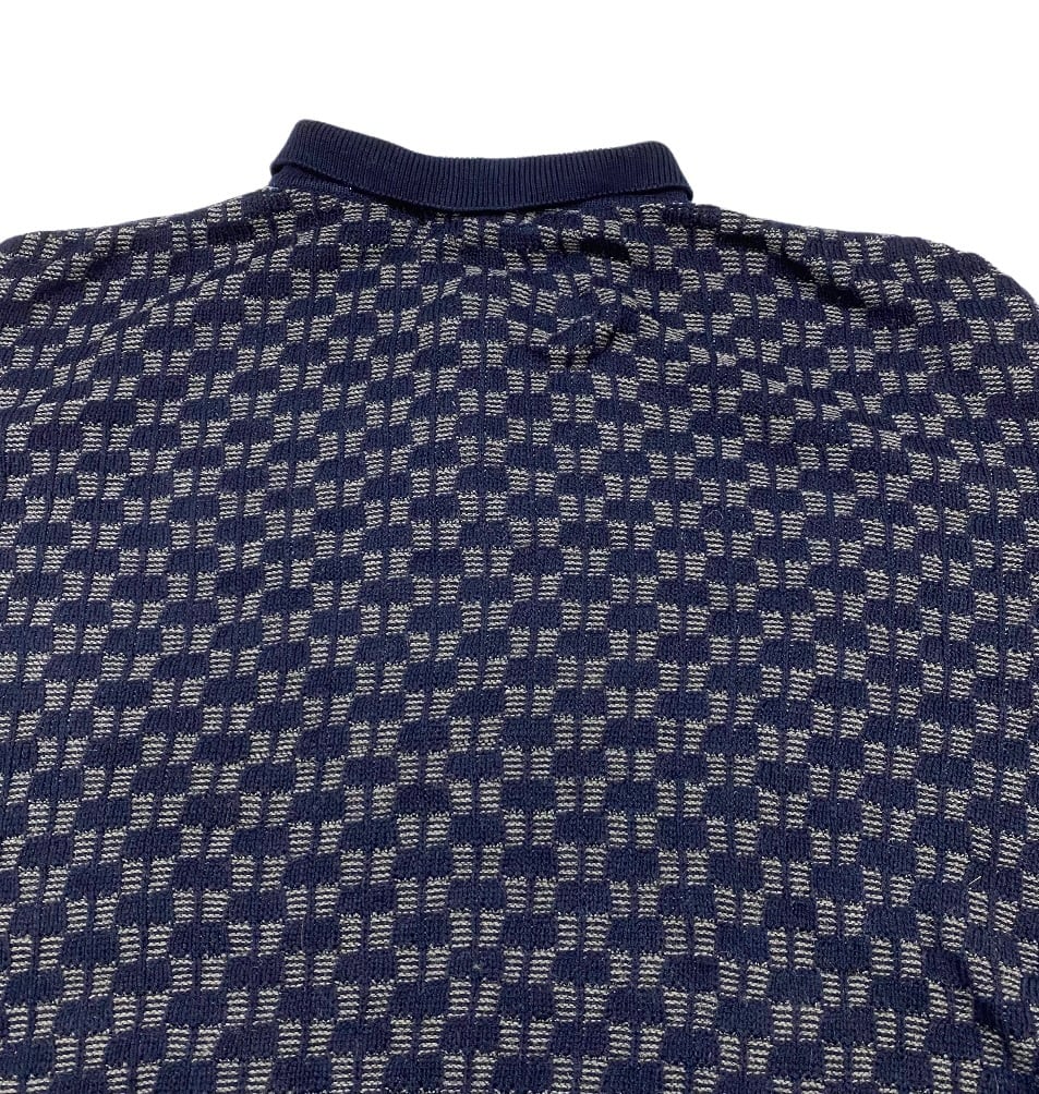vintage 80s CROSSINGS ハーフボタンニット チェック 古着 vintage 80s CROSSINGS ハーフボタンニット チェック 古着