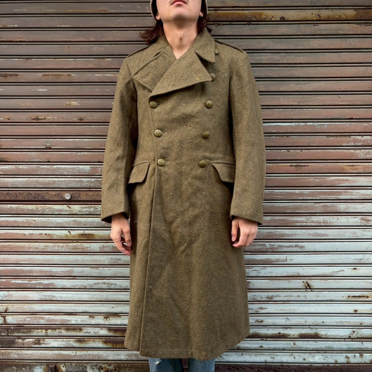 良品 50's イギリス軍 実物 ヴィンテージ オーバー グレートコート