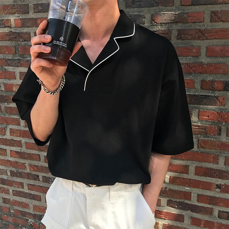 全2色 Tシャツ カットソー ポロシャツ カジュアル おしゃれ