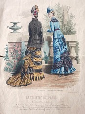 1878s France 37c ファッションプレートa  LA TOILETTE DE PARIS