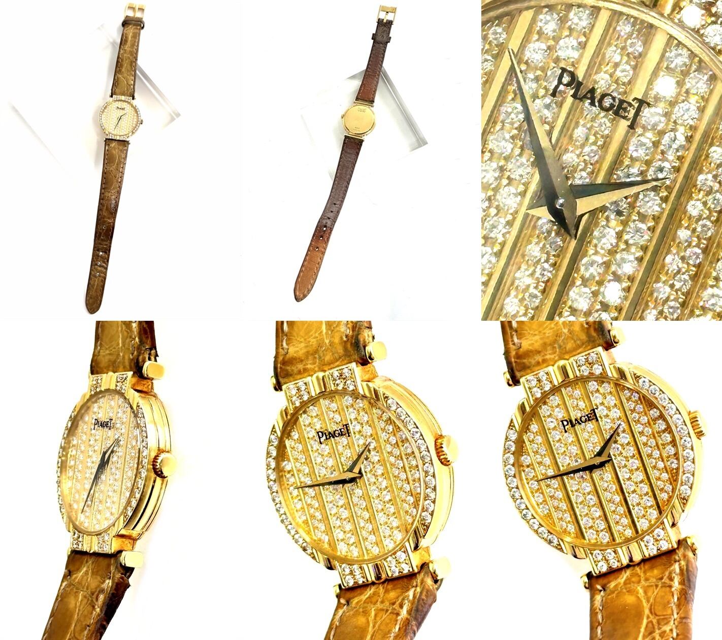 PIAGET ピアジェ 金無垢 ポロ パヴェ ダイヤモンド 158P K18 YG 