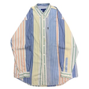アイゾッド　IZOD 長袖シャツ　ボタンダウンシャツ　BDシャツ　ストライプシャツ　90s 90年代　L