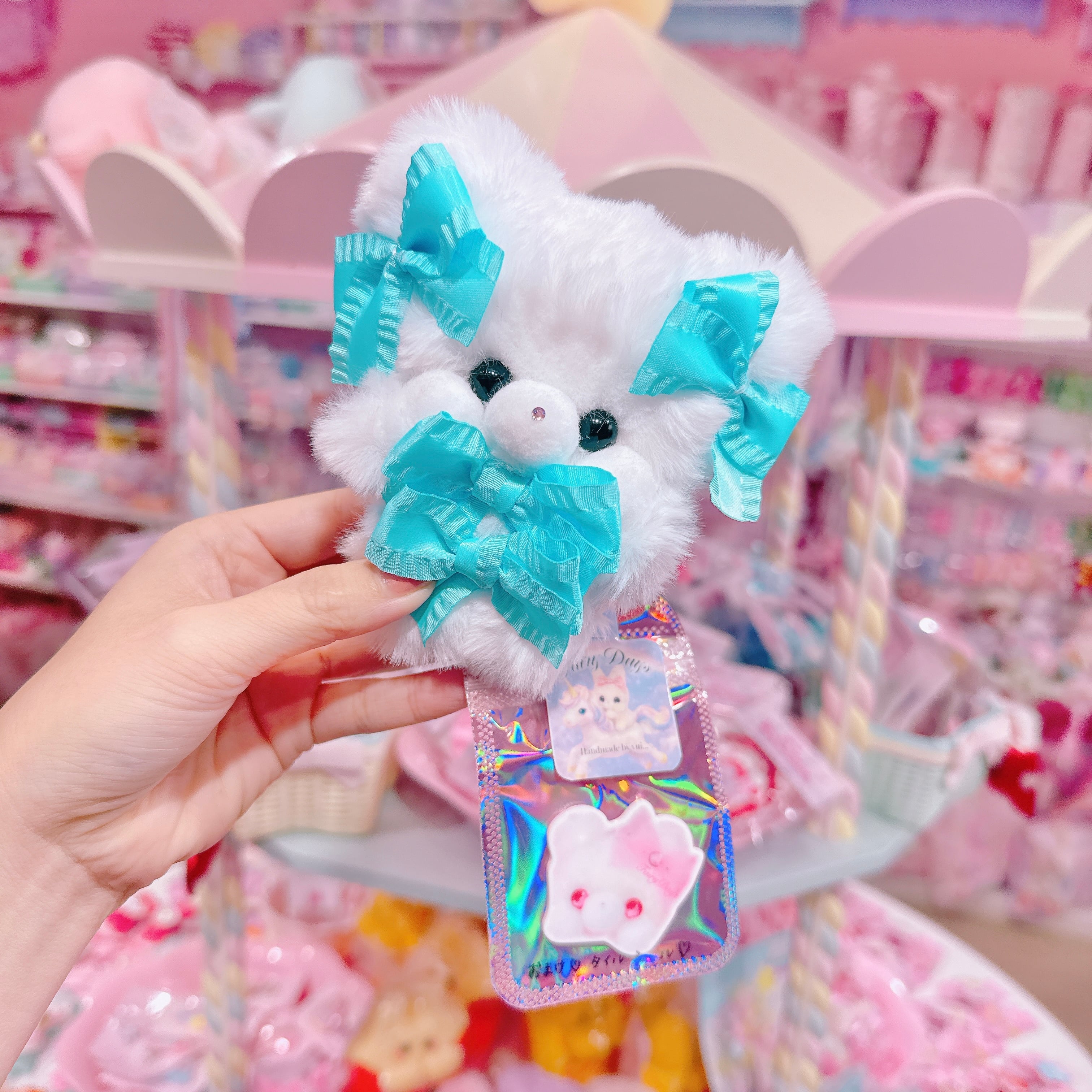 【G6】43-14おリボンたっぷりモグモグちゃんぬいぐるみ