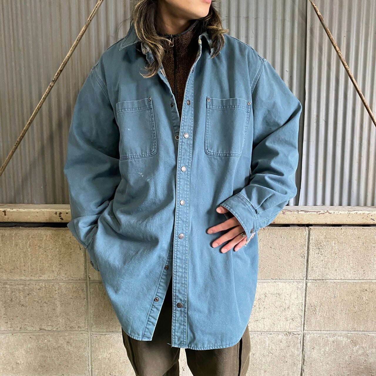 ビッグサイズ L.L.Bean エルエルビーン ダック地 ワークシャツ 