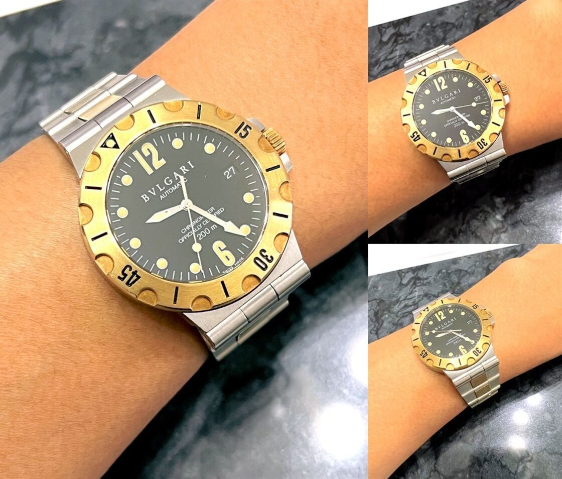 BVLGARI ブルガリ ディアゴノ スクーバ DIAGONO SCUBA BLACK K18YG/SS