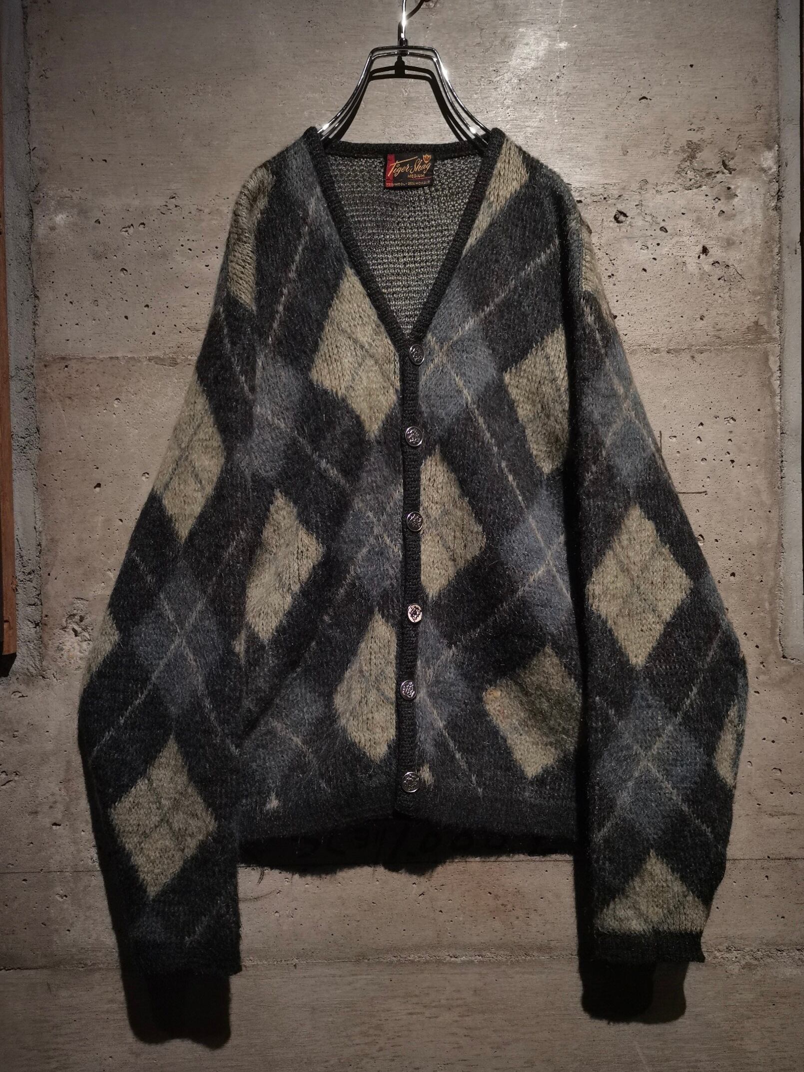 古着 ビンテージ 編み フランジ 恐ろしく 花柄 モヘア ウール 巻き  