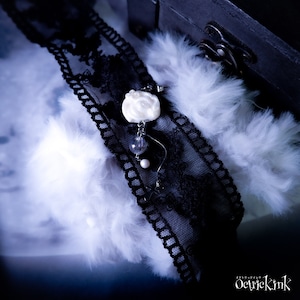 霧の深海薔薇 片耳ピアス / イヤリング｜KRAKEN Bubble Rose fog｜earrings / clip-on earrings