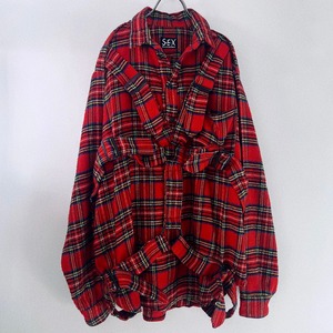 90s flannel parachute jacket