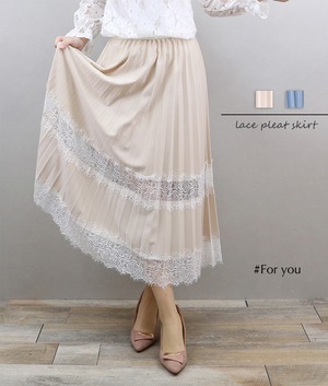 二重レースのプリーツスカート_b0021901075