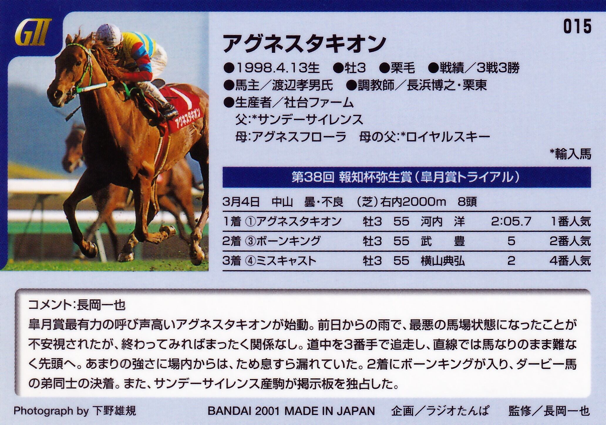 アグネスタキオン弥生賞