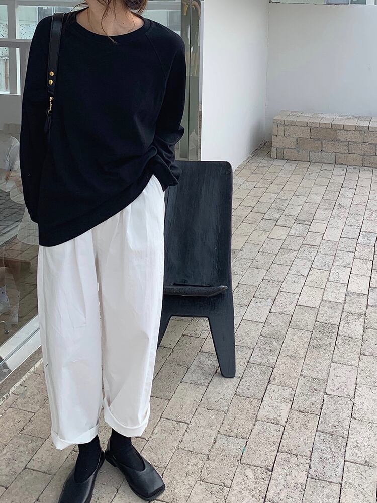 カラーパンツ オータムルーズ薄手ワイドレッグ 秋物 ワイドパンツ ピュア ビッグFスモールZ韓国86826496543