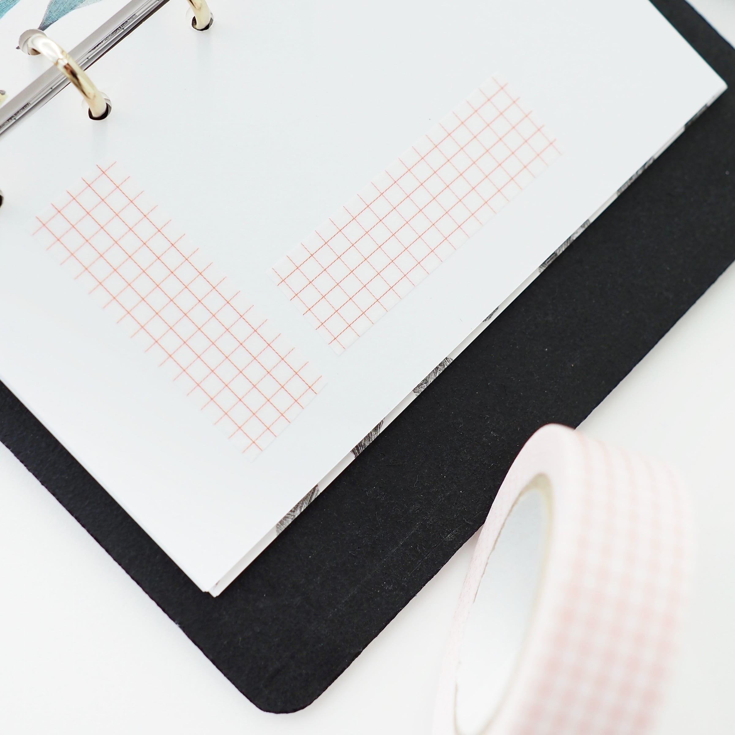 008 繊細なオレンジ方眼｜15mm｜マスキングテープ | ASANEL