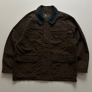 -USED- CORDUROY COLLAR FIELD JACKET -DARK BROWN,FOREST- [L]
