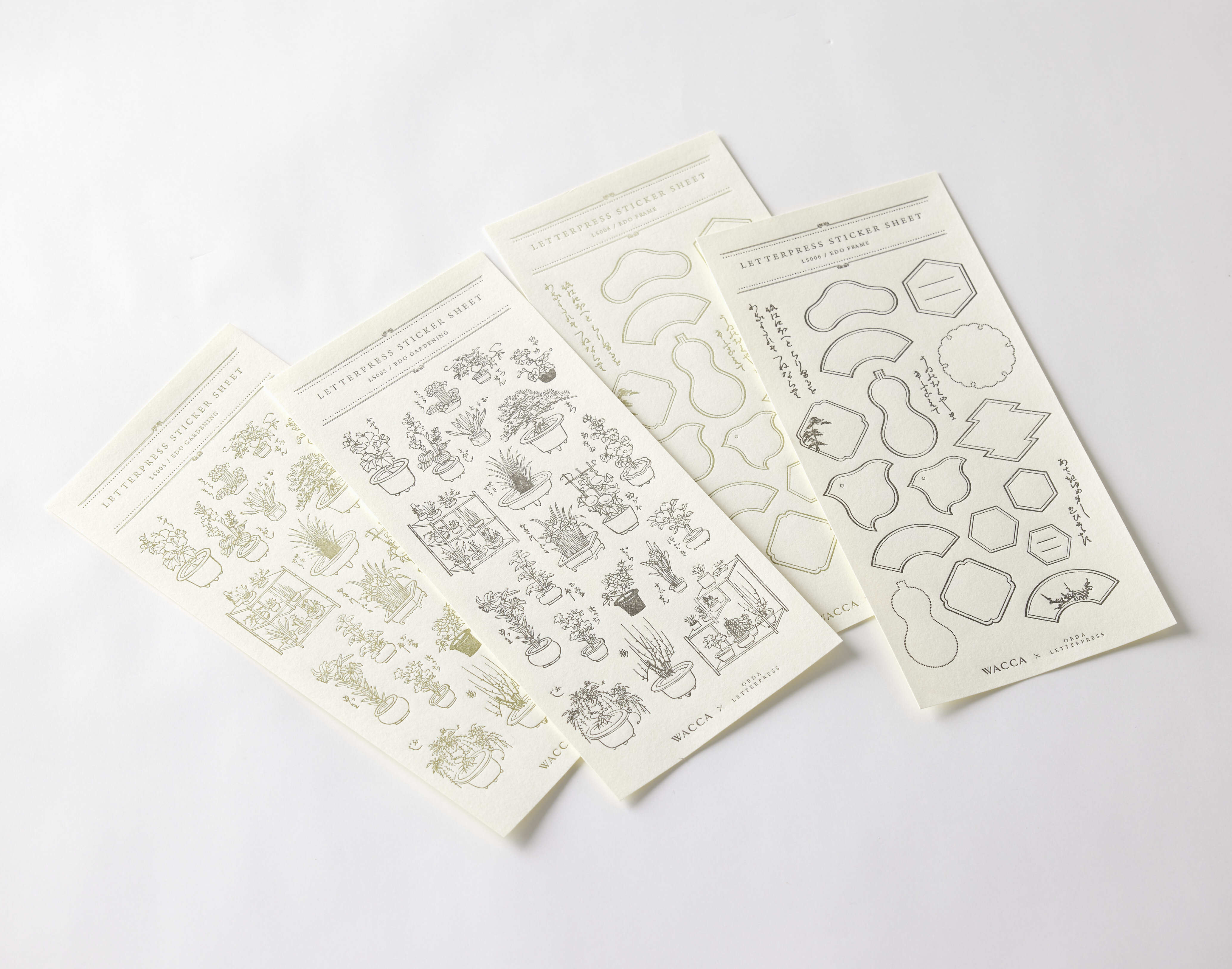 活版印刷 sticker sheet ステッカーシート WACCA x 大枝活版室 OEDA
