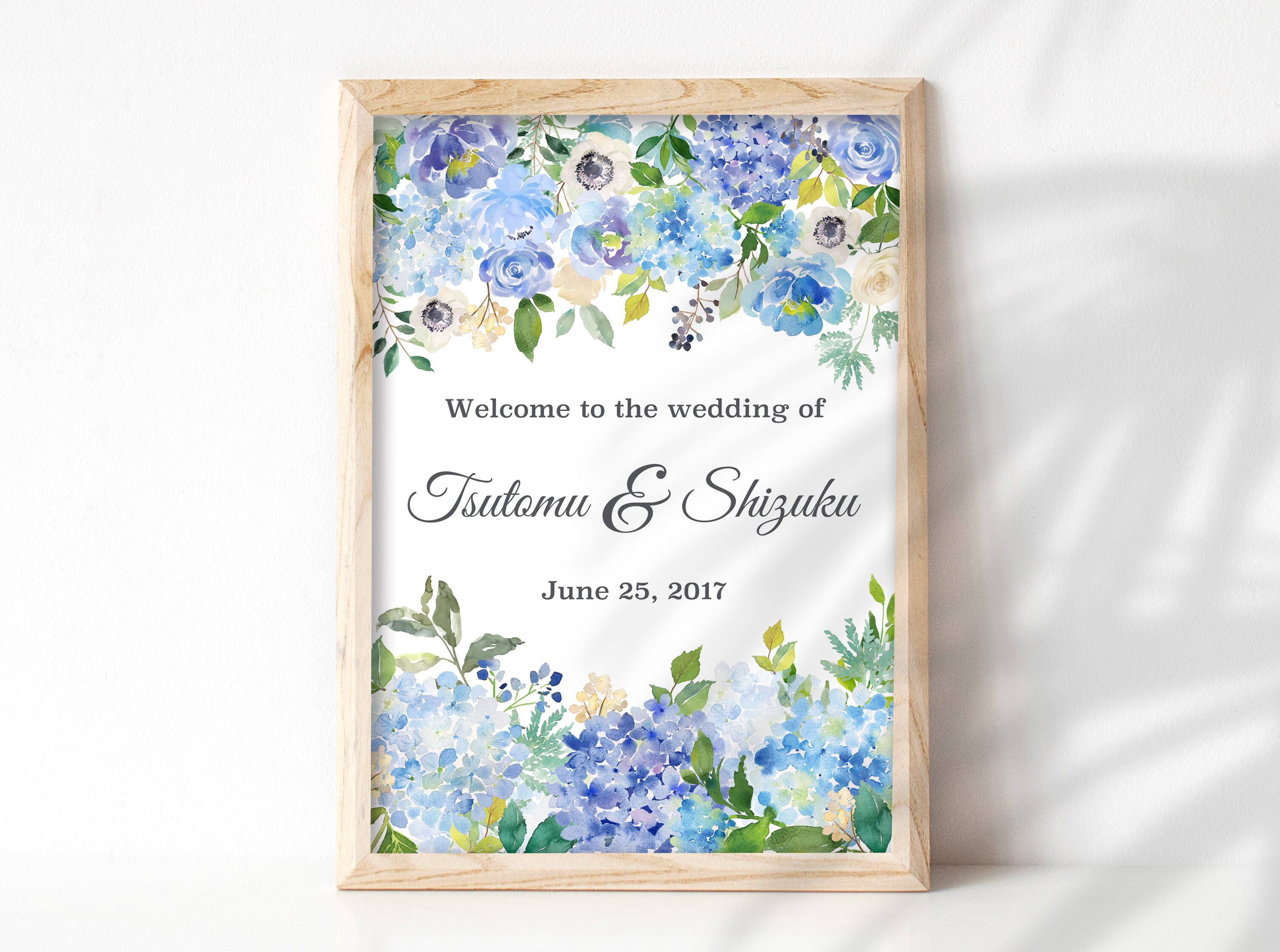 【あじさい】オーダーメイドウェルカムボード