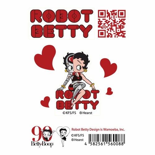 ROBOT BETTY（ロボットベティー）ステッカー「Ⅰ ラウンドガール：ボックスロゴ」