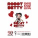 ROBOT BETTY（ロボットベティー）ステッカー「Ⅰ ラウンドガール：ボックスロゴ」