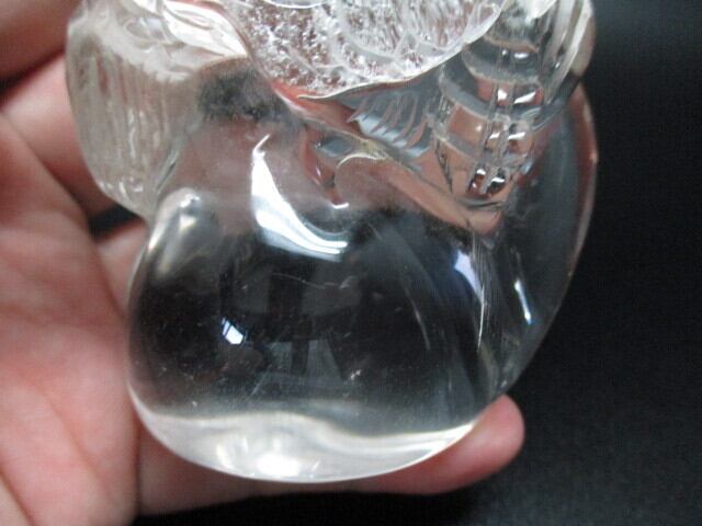 高級彫刻品　天然水晶龍　no,3