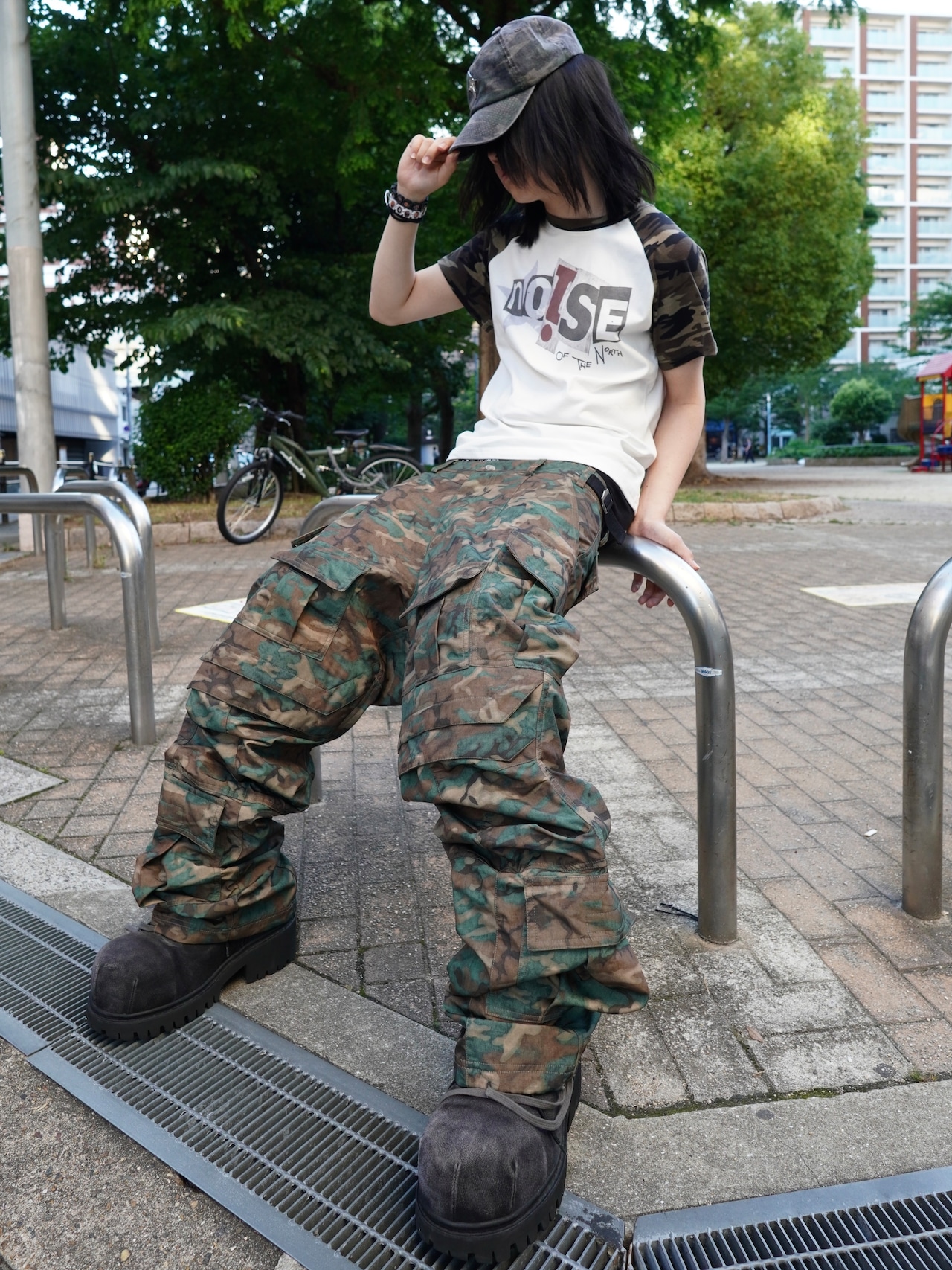 【PLANET STUDIO】heavy military wide pants
