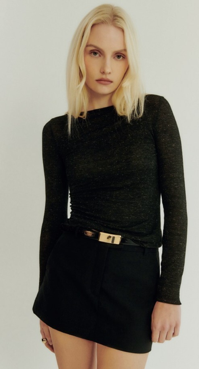 オスカリート　LUREX トップス　ブラック　２サイズ