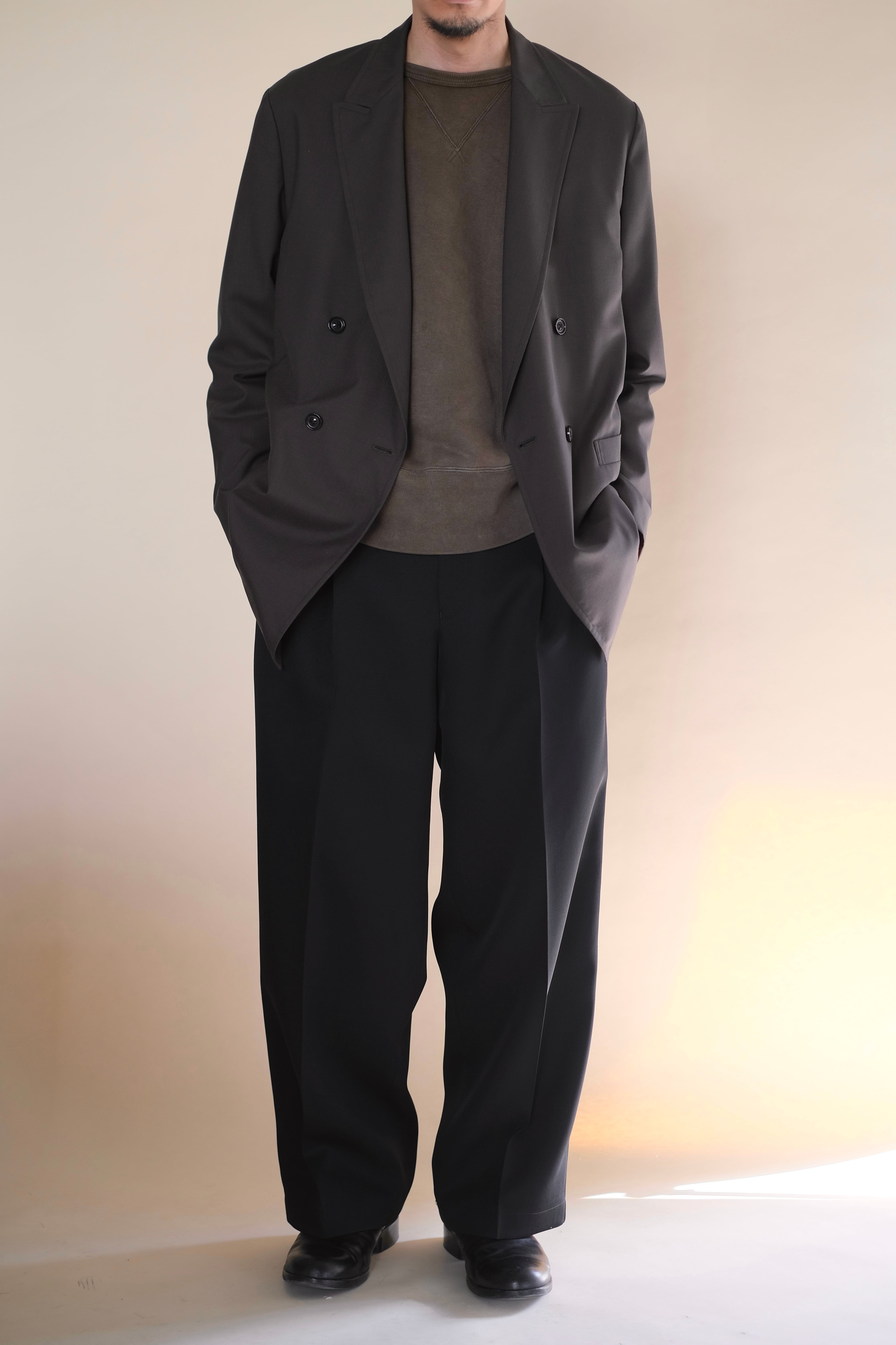 Graphpaper / Scale Off Wool Wide Slacks | LIVING