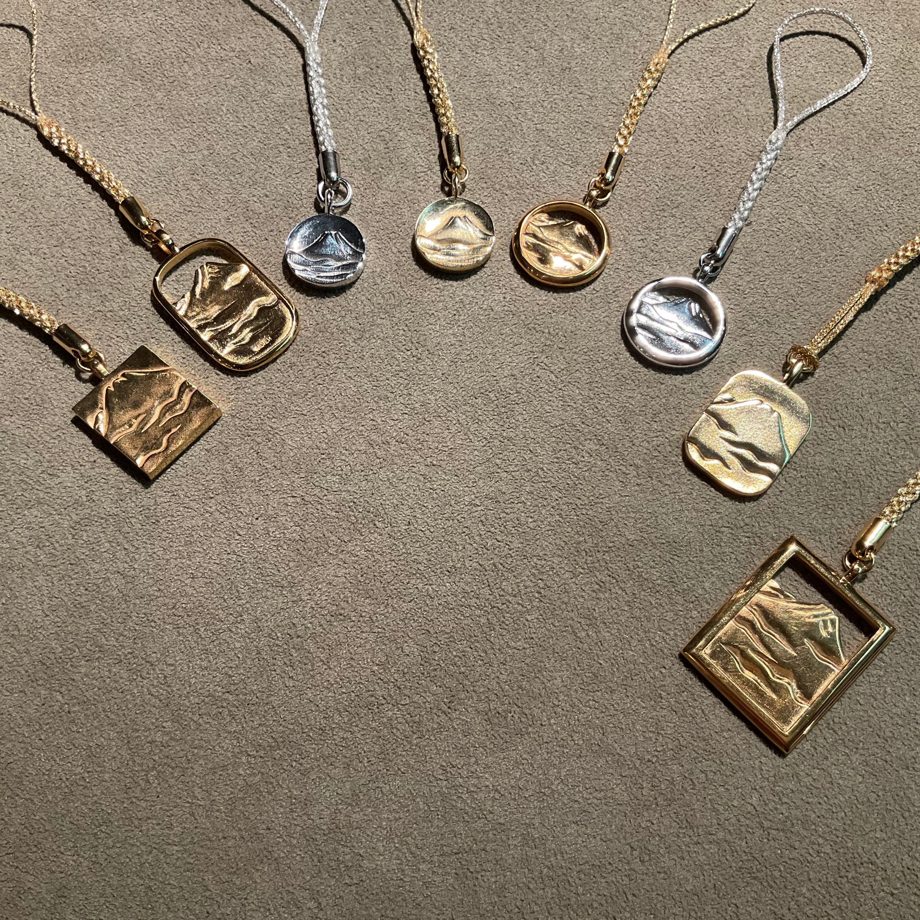 富士山 Square Key holder Chain strap SilverJewelry 世界遺産 MtFuji