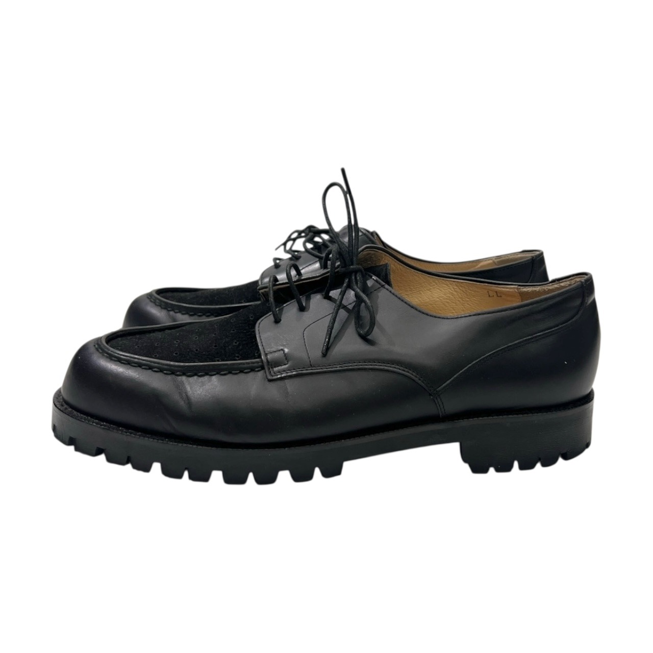 Karl Helmut カールヘルム パンチングレザー シューズ LL/ブラック