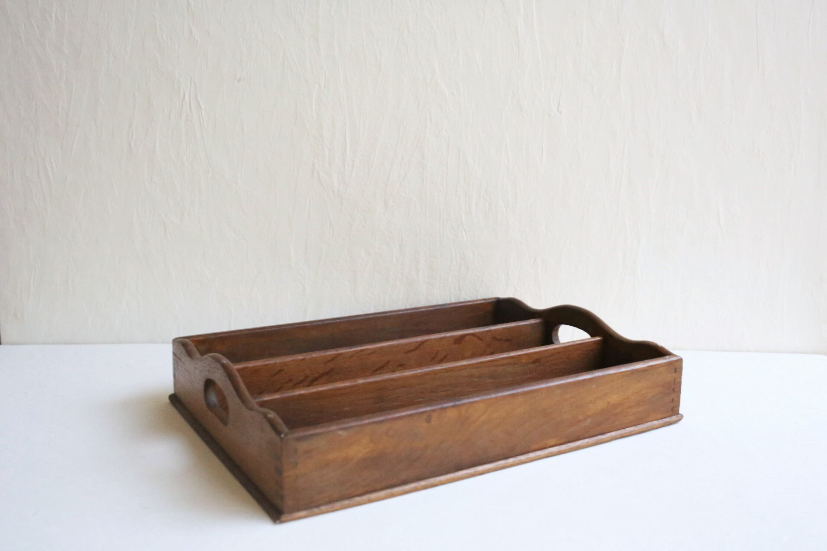 フランス アンティーク ヴィンテージ 木製 道具箱 ツールボックス N