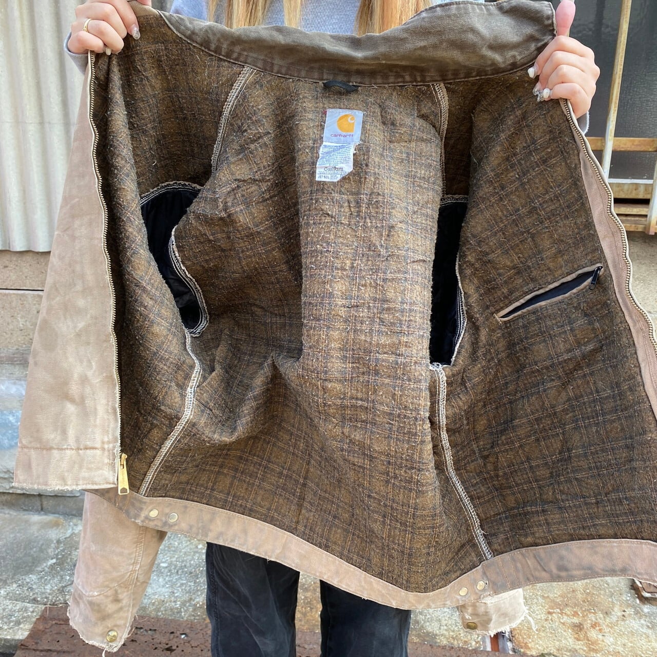 Carhartt カーハート デトロイトジャケット メンズL 古着 ダック地