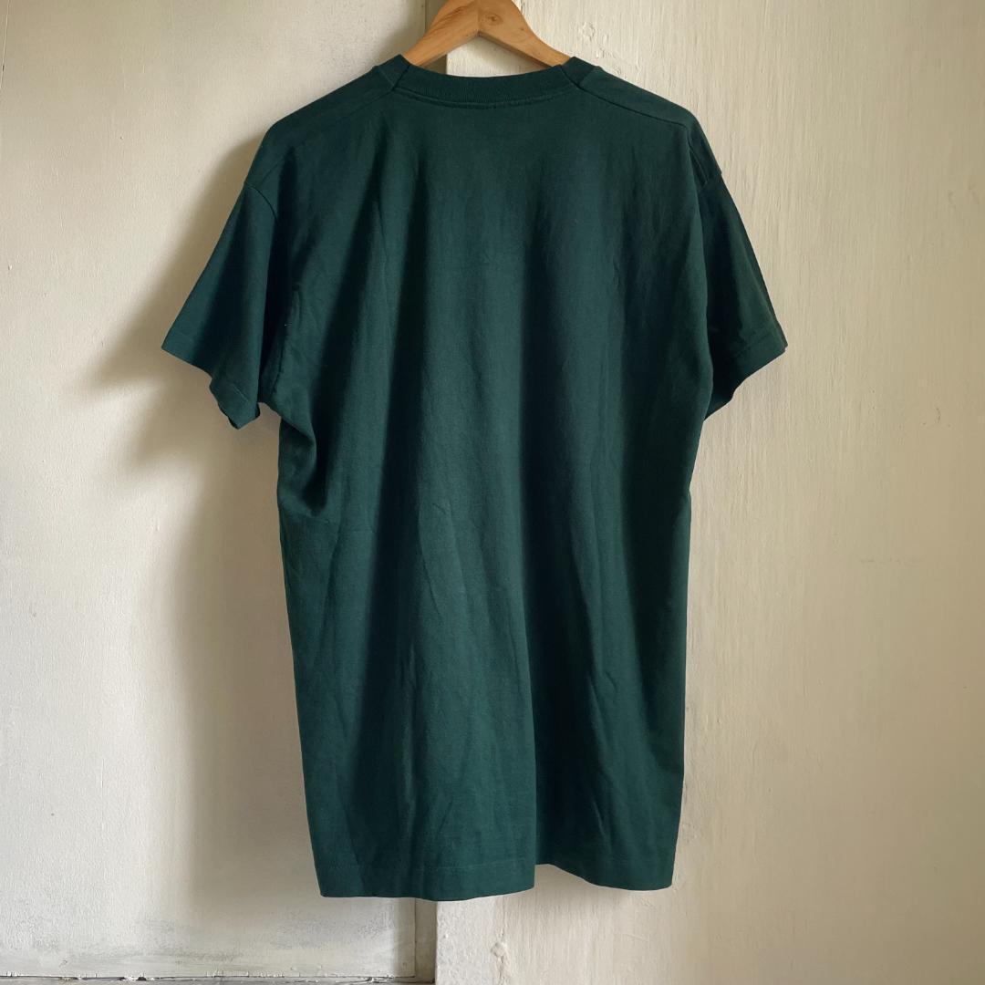 【GF211】 Tシャツ 緑 無地 グリーン シングルステッチ 90s USA製