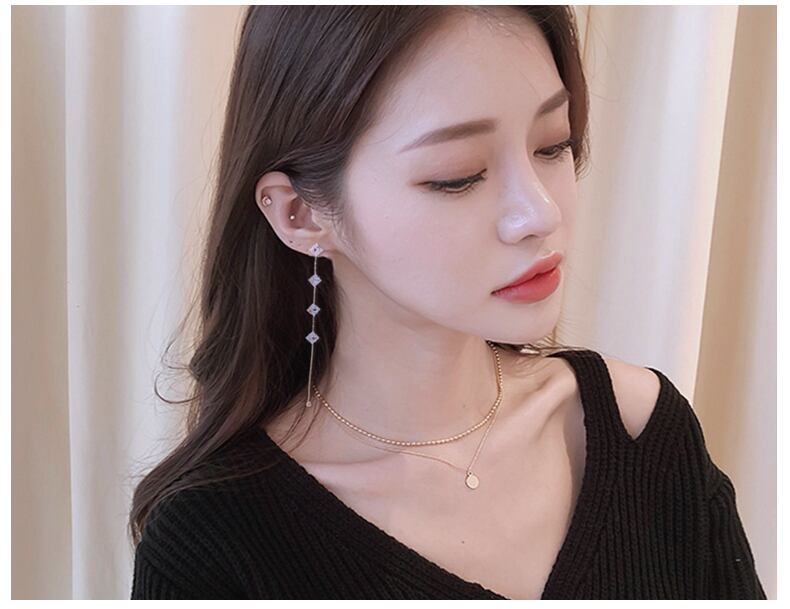 ピアス 韓国女優着用【韓国プチプラ】ストーンロングピアス | Pay ID