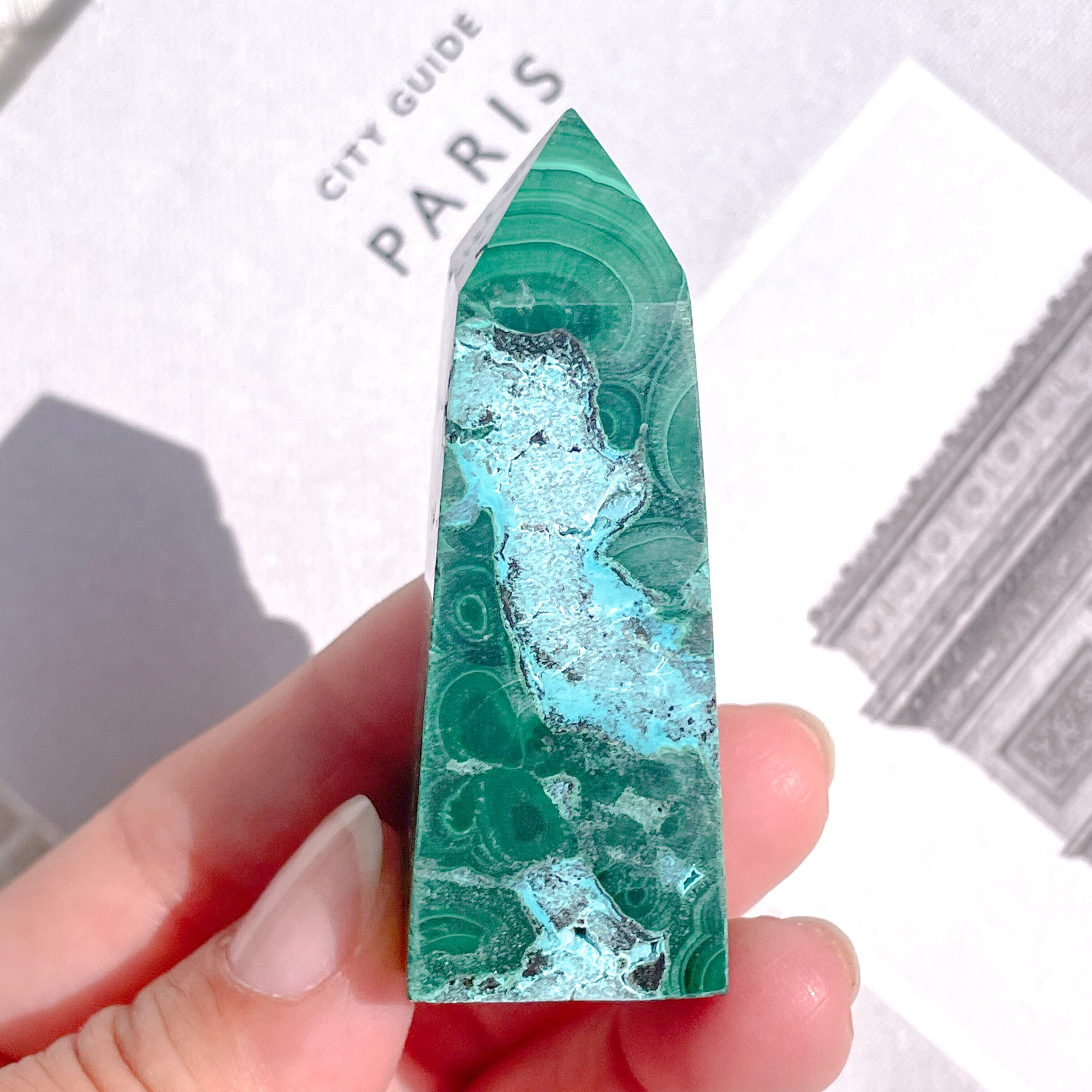Chrysocolla & Malachite Point ✧ クリソコラ & マラカイト | FLUXY