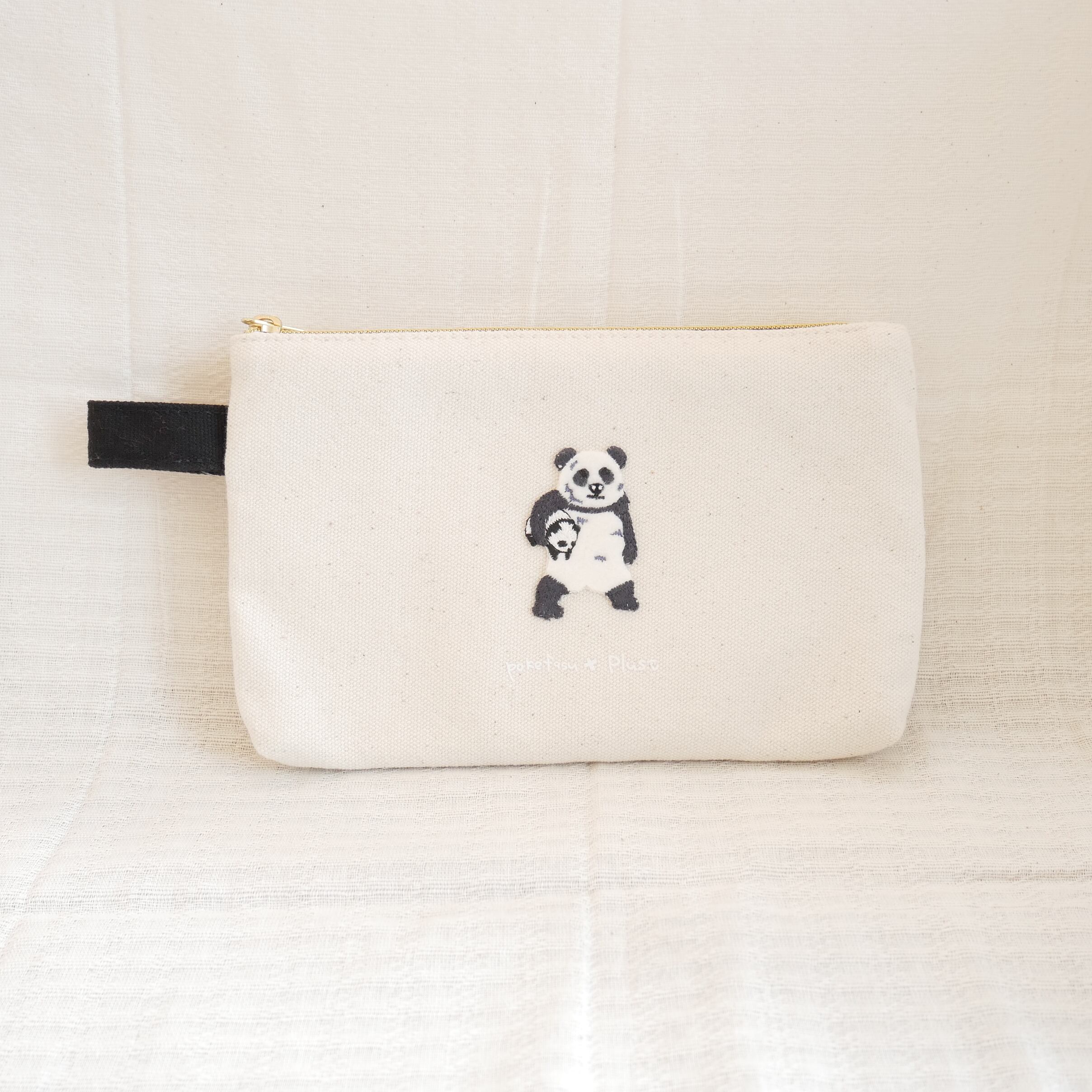 フラットポーチ Pokefasu セカンドパンダ 雑貨屋elufe フラットポーチ Pokefasu セカンドパンダ 雑貨屋elufe