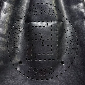 vintage FENDI black leather 2way bucket bag