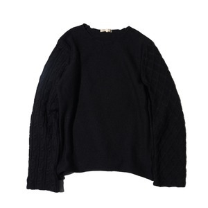 10's Comme des Garçons　　black panel knit sweater