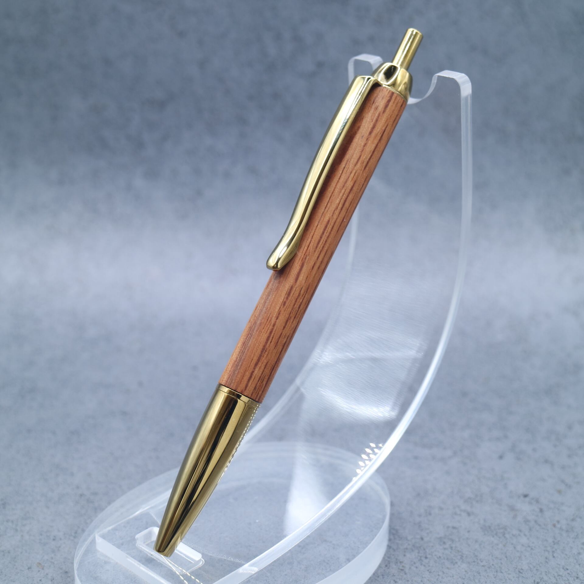 【晴天】　ハンドメイド　木軸ボールペン　G2　シルバー 木軸ペン工房 Wood Time Factory ウッドタイムファクトリー