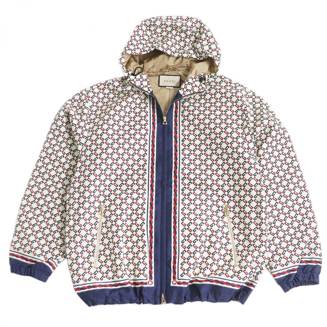 極美品□GUCCI/グッチ 690272 ジオメトリックG 総柄 ナイロン100 