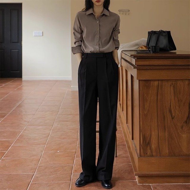 【パンツ】黒 スラックス パンツ レディース 仕事 グレー 20代 30代 40代 50代  春 夏 秋 冬 レディース ボトムス カジュアル おしゃれ S M L XL