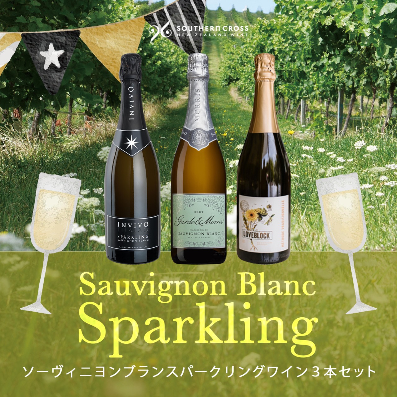 【10%OFF】ソーヴィニヨンブランスパークリングワイン３本セット