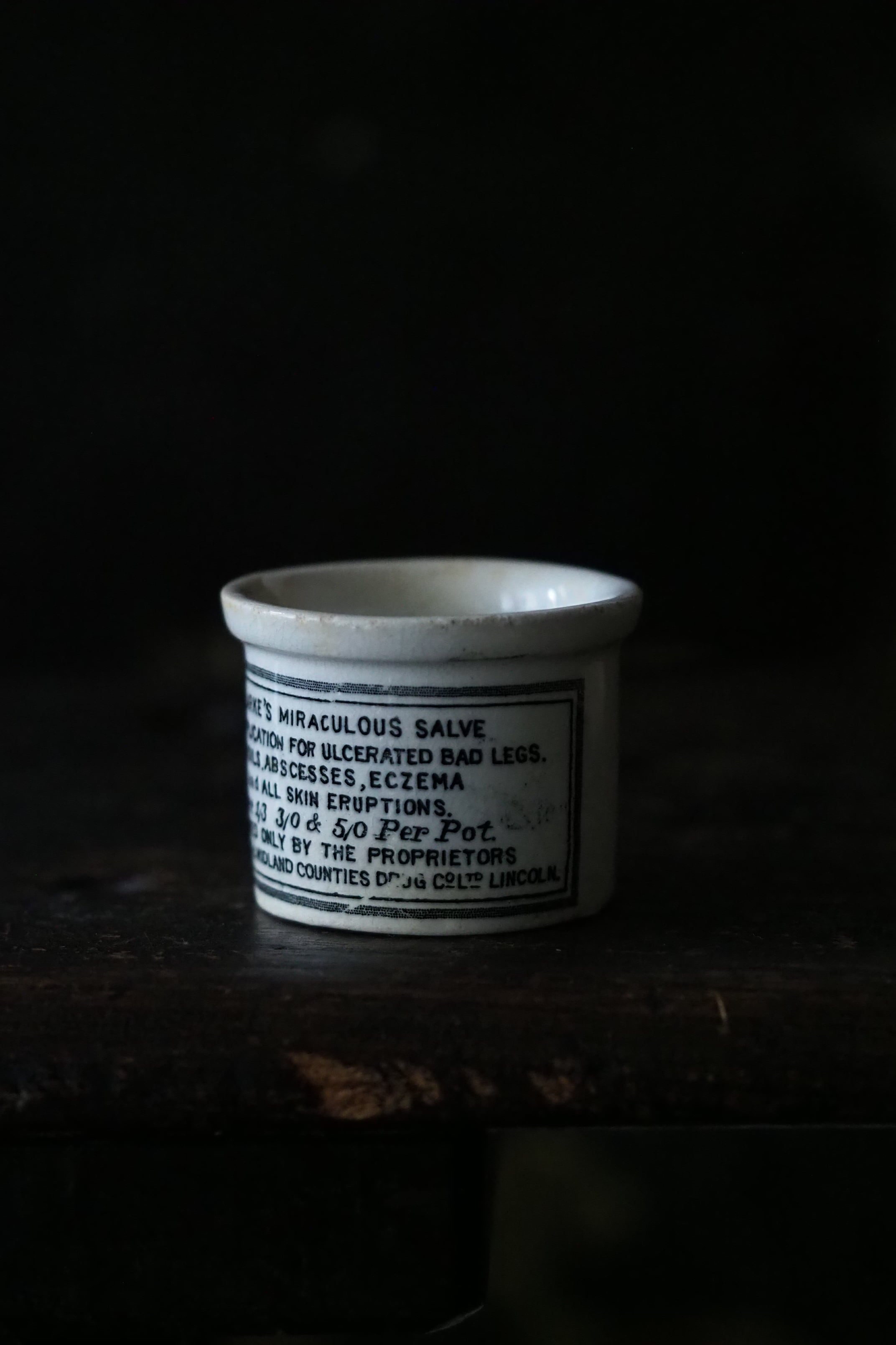 イギリス19世紀の軟膏壺-antique ointment pot | アンティーク