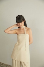 DU250503 linen like layered bare tunic【残り3点】