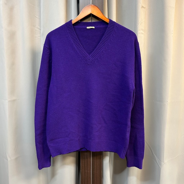 BARENA WOOL/NYLON V-NECK SWEATER《M》