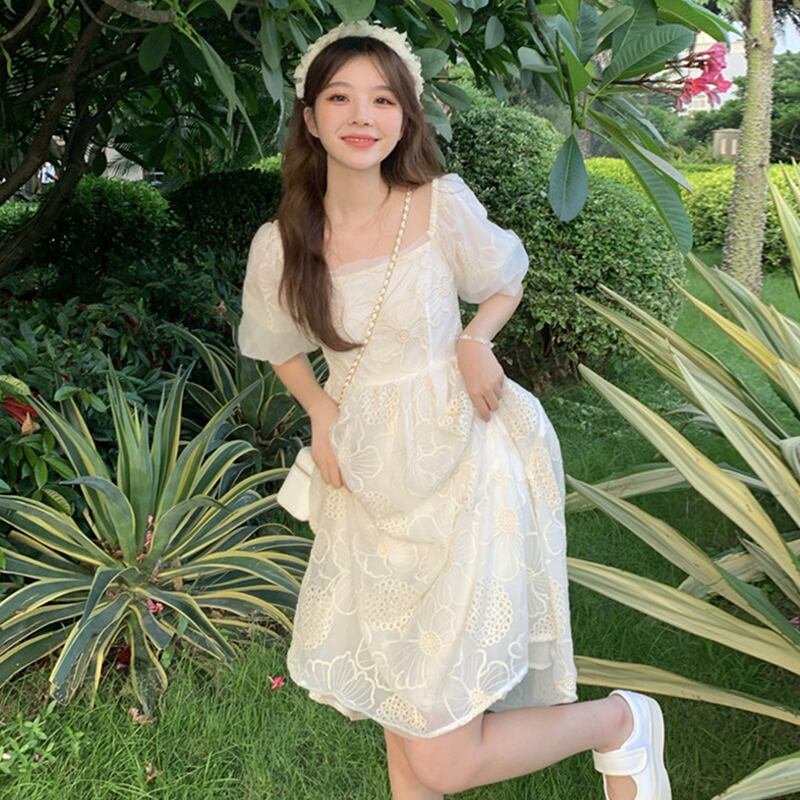 スリーブドレス サマースカート 夏物 スクウェア スーパーモール19885061860