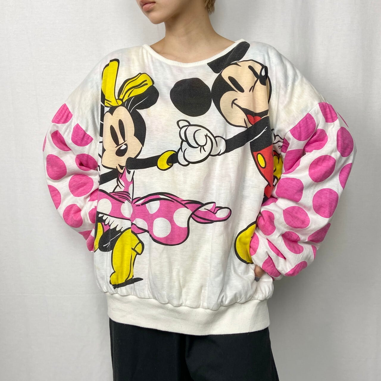 80s 90s Disney ミッキー vtg スウェット ディズニー ミニー