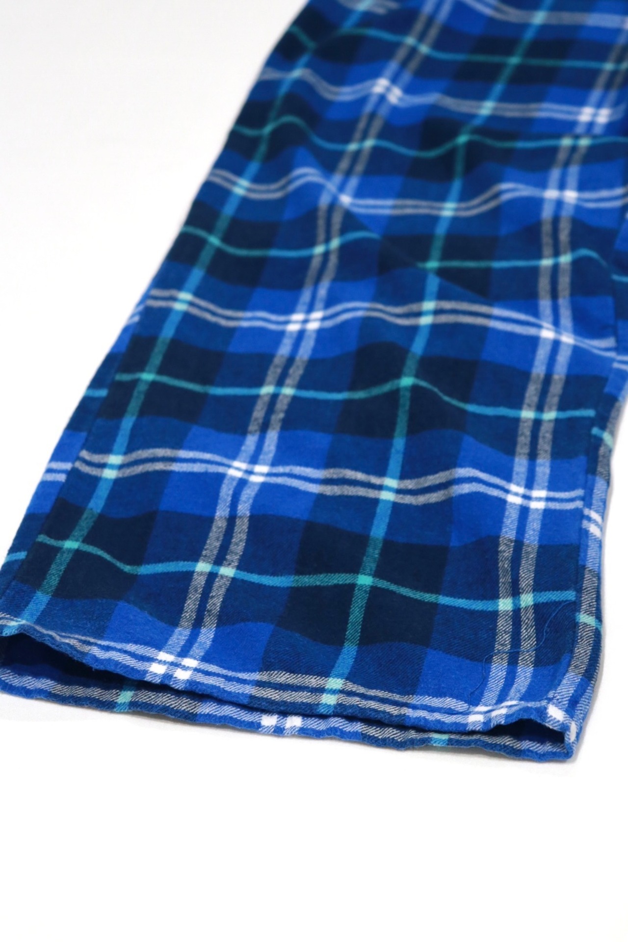 Blue check easy pants